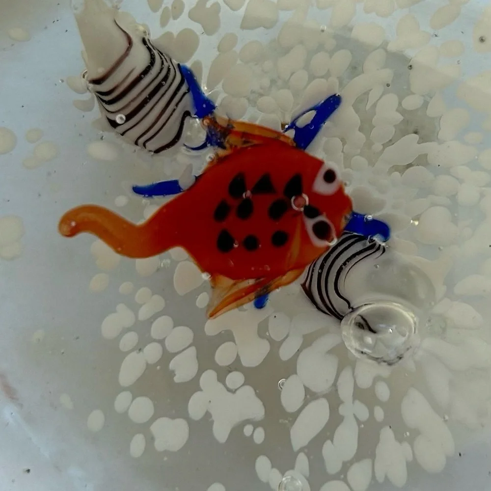 Vintage Murano Glass Aquarium fish Paperweight